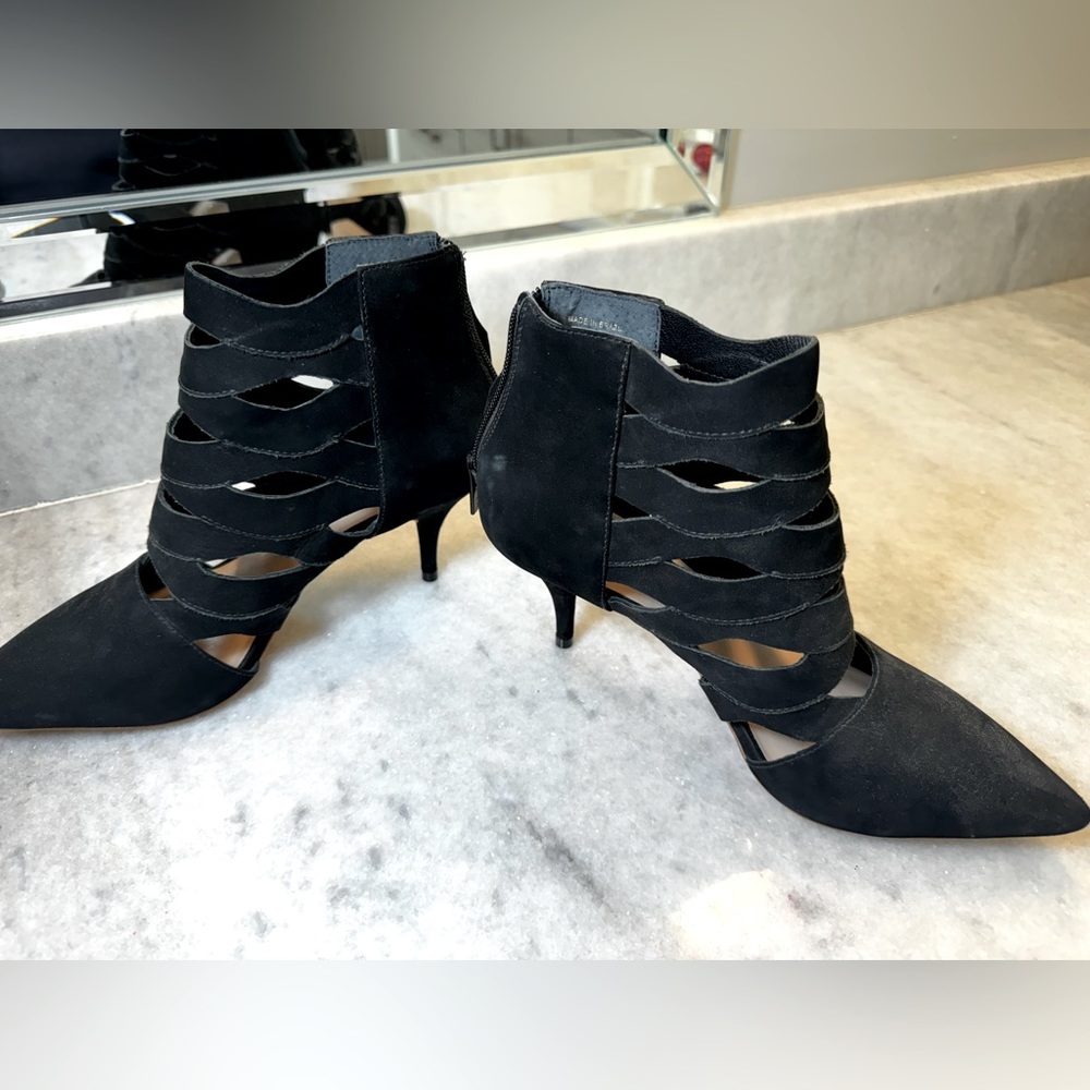 Loeffler Randall Black Suede Rashida ankle boots